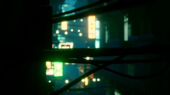 Bokeh Lights on Night Street in Asia alt