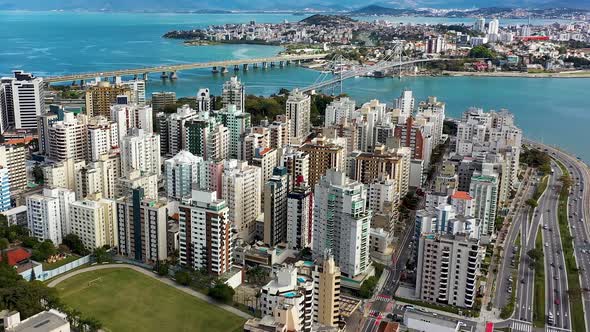 Florianopolis Beach Brazil. International tourism landmark.