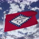 Arkansas Flag With Sky 4k - VideoHive Item for Sale