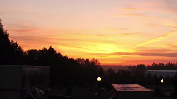 Sunset in the Cemetery