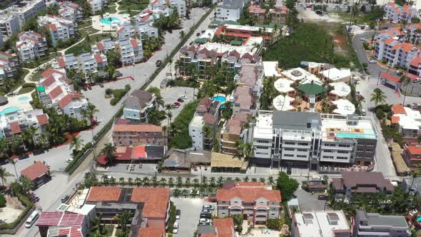 Caribbean City. Aerial View From Drone. Travel Destinations