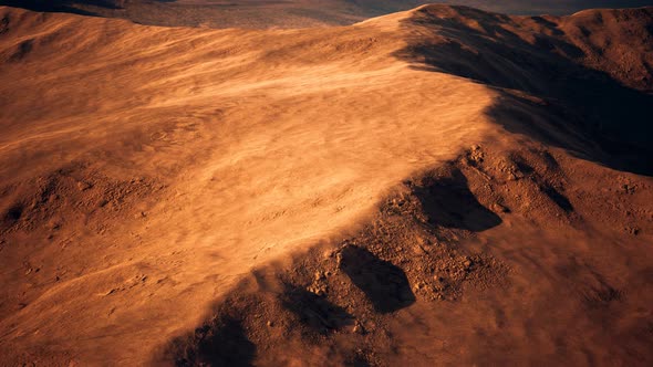 Fictional Mars Soil Aerial View Martian Desert