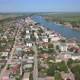 Aerial View Of Sulina City Harbor And The Danube Flowing Into The Black Sea - VideoHive Item for Sale