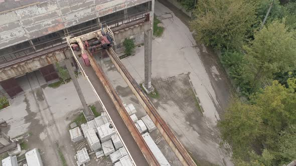 Aerial view of a precast plant