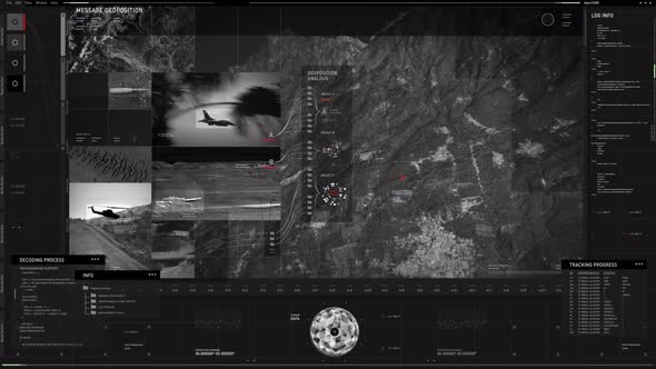 Interface of the phantom mission calculating the geoposition of the target alt