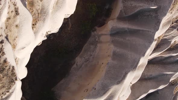 Vertical Video Cappadocia Landscape Aerial View