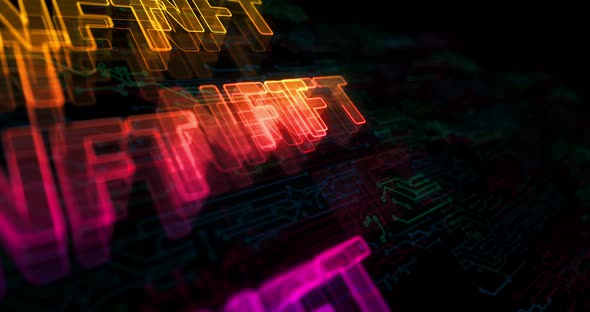 NFT Non-Fungible Token symbol cyber loop concept alt