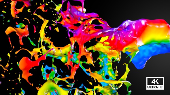 Splash Of Multicolor Paint V7