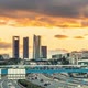 Downtown Madrid Day to Night Sunset Traffic Timelapse - Chamartin HD - VideoHive Item for Sale