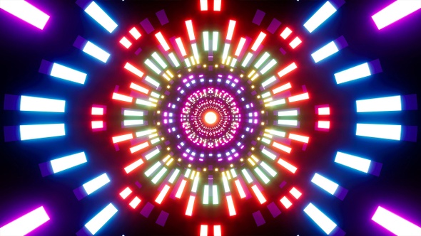 Colorful Light Beam Vj Loop