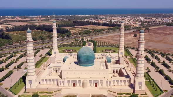 Sohar Mosque 4K drone Oman