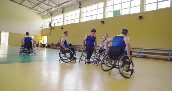 Persons with Disabilities Playing Basketball in the Modern Hall