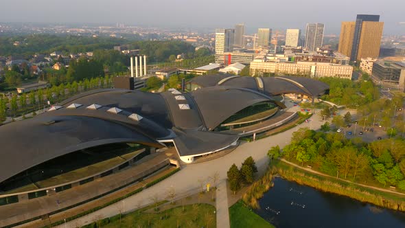 D'coque Kirchberg Luxembourg drone footage