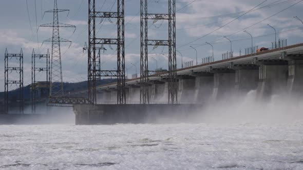 Hydroelectric Power Station on the Volga River