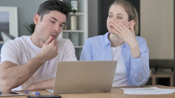 Angry Woman Arguing with Partner at Work