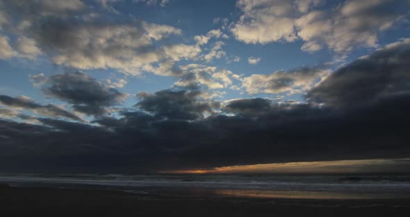 Time lapse of sky during sunset hour