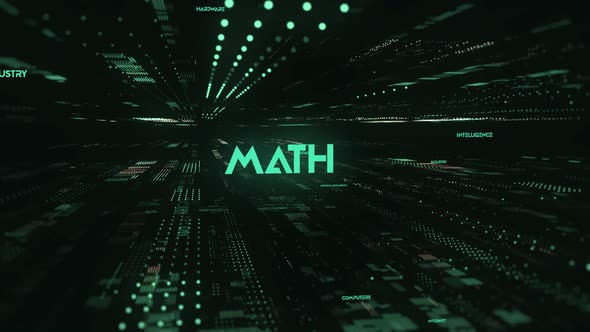 Sci Fi Digital Data Word Math