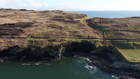 Aerial View of the Beautiful Coast at Kilcar in County Donegal  Ireland
