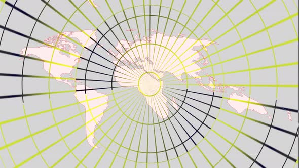 Digital White Color News Map Circle Data World Globe Animation