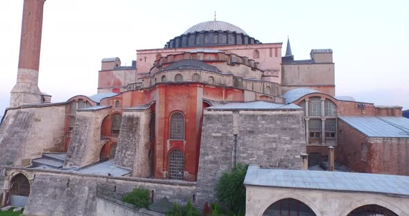 Hagia Sophia Mosque Museum Istanbul Turkey Aerial Ayasofya