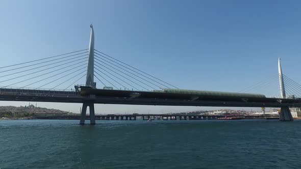 Golden Horn bridge Istanbul.