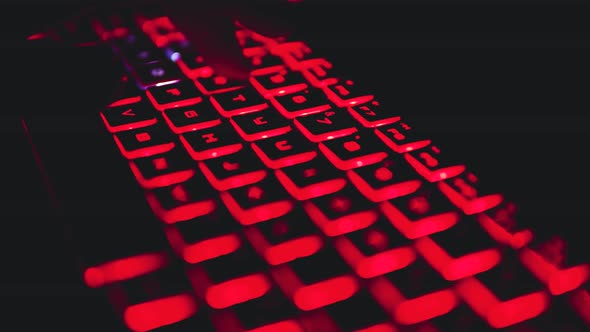 Typing In The Red Keyboard