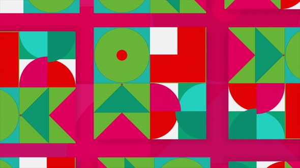 Stylish Animation with Colorful Geometric Shapes