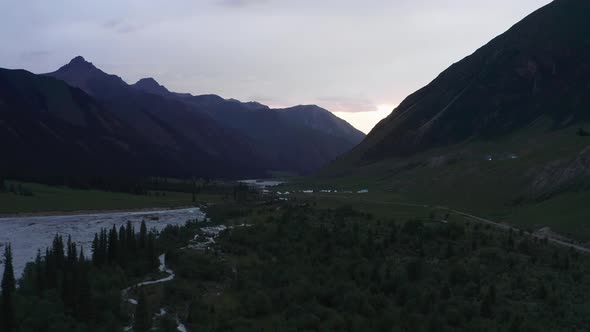 Mountains and trees