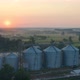 Grain Granary at Dawn Against - VideoHive Item for Sale