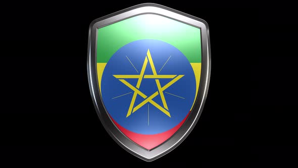 Ethiopia Emblem Transition with Alpha Channel - 4K Resolution