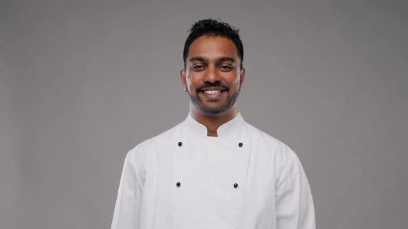 Happy Smiling Male Indian Chef 18