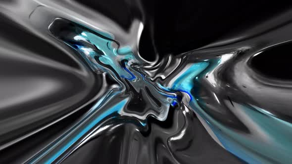 Abstract Glossy Holographic Liquid Background Animation