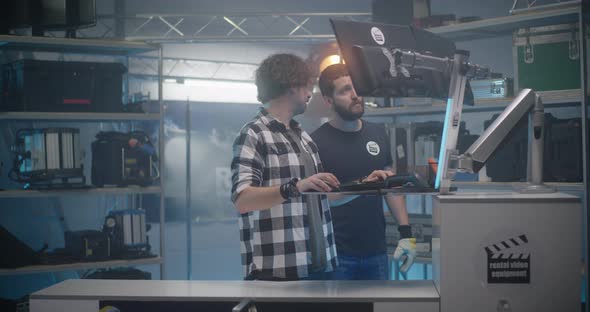 Arri Light Brought To a Desk in Video Equipment Store