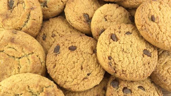 Tasty Chip Cake Cookies with Chocolate Pieces Shallow