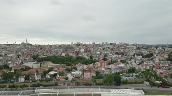 Traveling above Kennedy Caddesi to view Istanbul