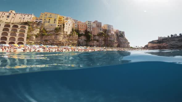 Tropea City View From Underwater