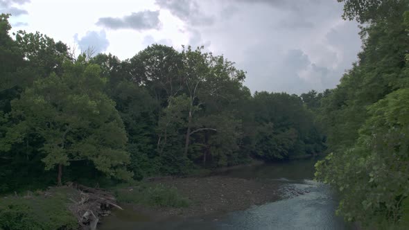 Rocky River drone footage low altitude