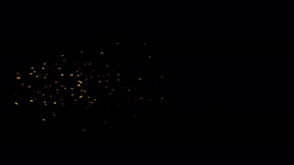 4K Sparks hits on Black Background, Sparks Over Black