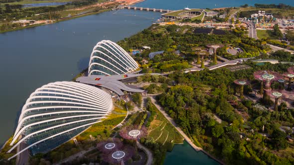 Timelapse of Gardens by the Bay in Singapore