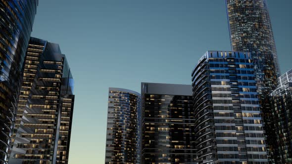 City Skyscrapers at Night alt