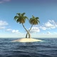 Small Island in Ocean 4k - VideoHive Item for Sale