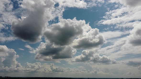 Clouds Over the Field Aerial Photography