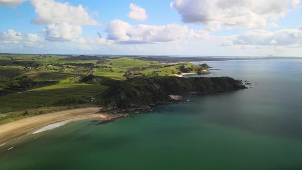 Morning flight in Doubtless bay, NZ