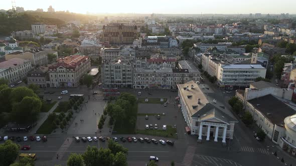 View of Kyiv From Above. Ukraine. Aerial View