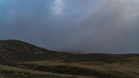 Timelapse of clouds are covering the mountains, Kackar Mountains, Turkey