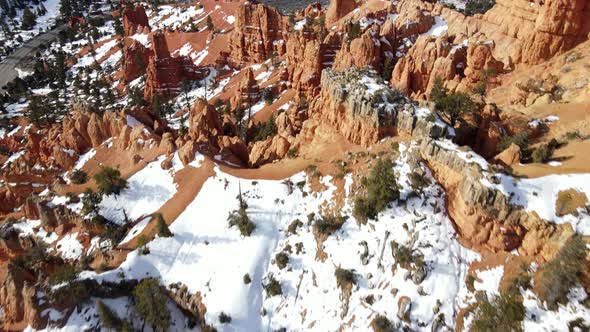 Aerial of the rugged landscape of southern Utah