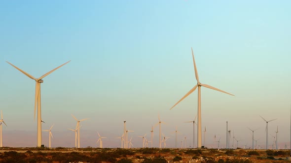 Wind turbines in Southern California near Palm Springs