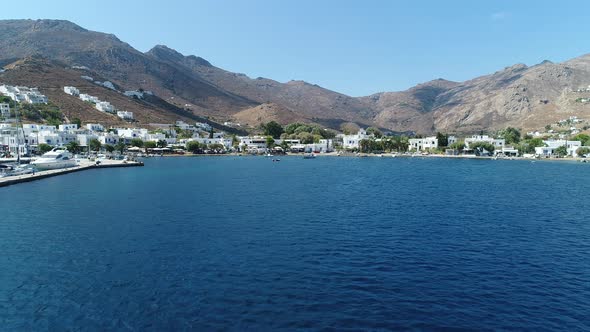 Serifos island in the Cyclades in Greece seen from the sky