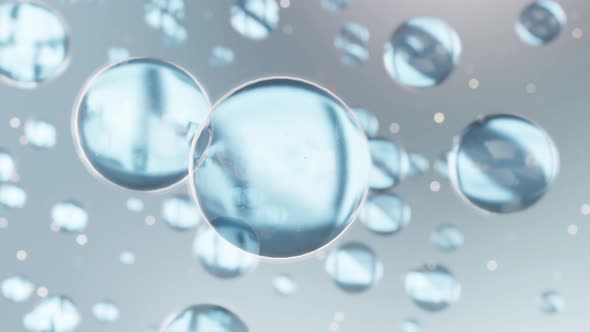 Macro Liquid Bubbles, bubbles water. Cosmetic cream seamless.