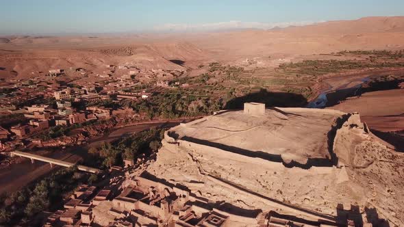 Aerial View on Kasbah Ait Ben Haddou in Morocco